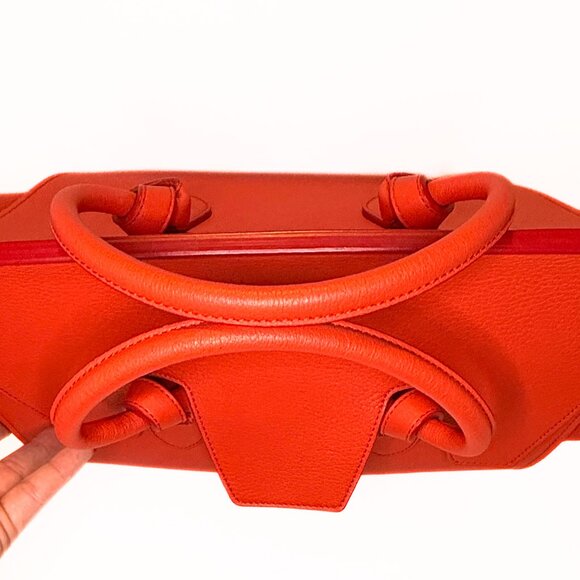 Celine Red Tie Knot Leather Purse and Pouch - Picture 9 of 15